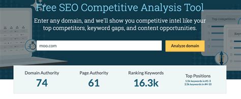 moz free seo tool|Free SEO Competitive Analysis Tool .